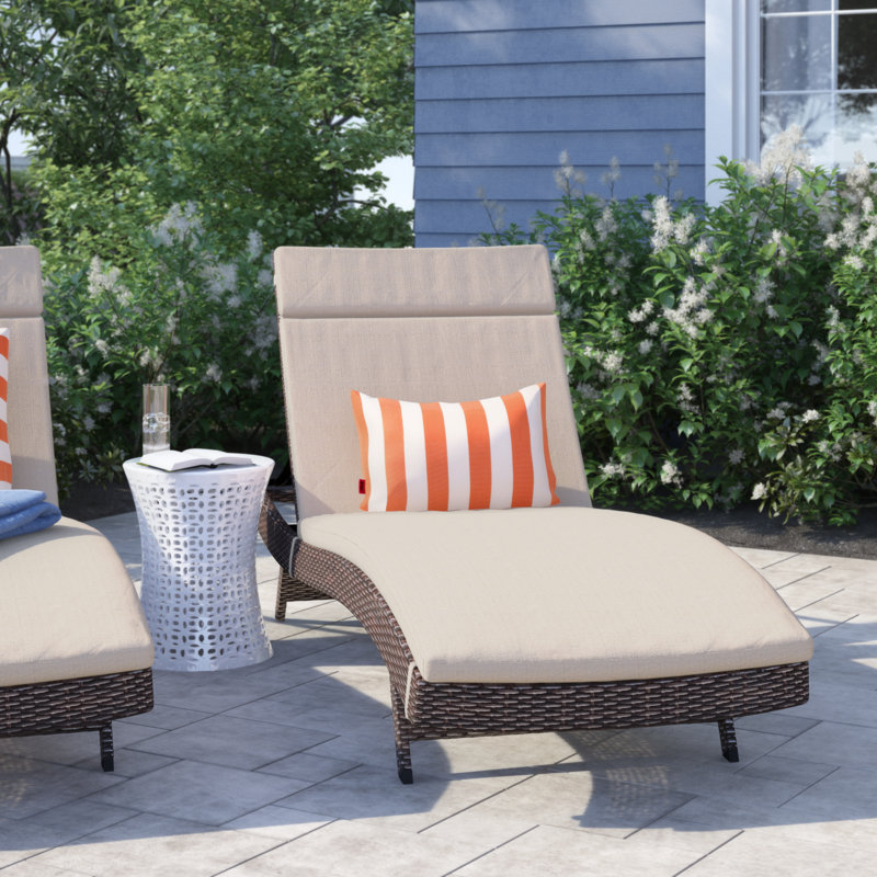 Sol 72 Outdoor™ Bellview Reclining Chaise Lounge with Cushion & Reviews
